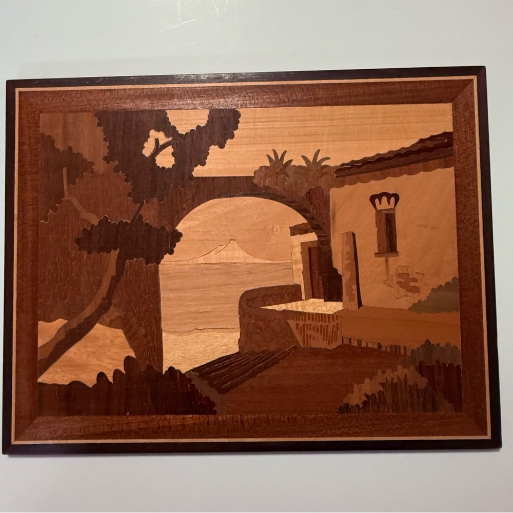 Wooden Marquetry Wood inlay Landscape Wall Art Travel Souvenir
